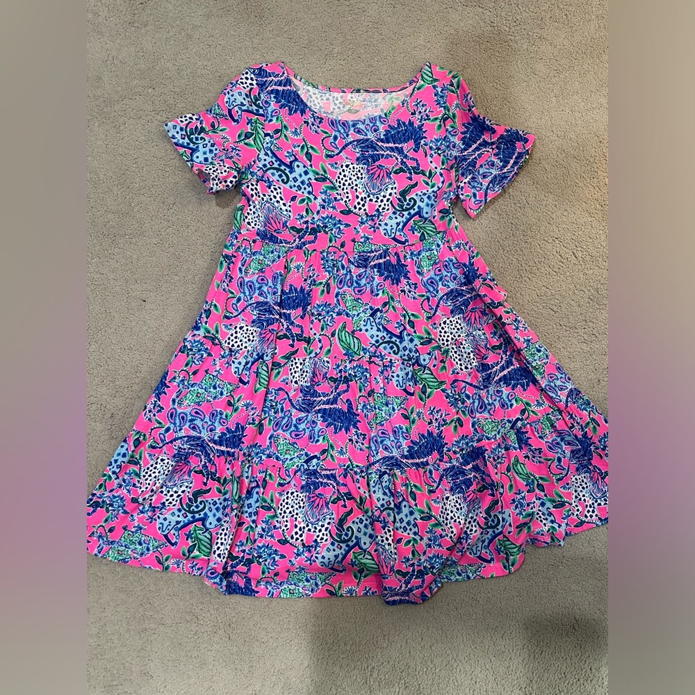 Lilly Pulitzer Jodee Swing Dress - Plumeria Pink Untamed Hearts - Size small